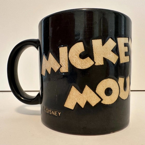 DISNEY Mickey Mouse Coffee Cup/Mug Black White Cartoon Character *VINTAGE - Picture 6 of 10
